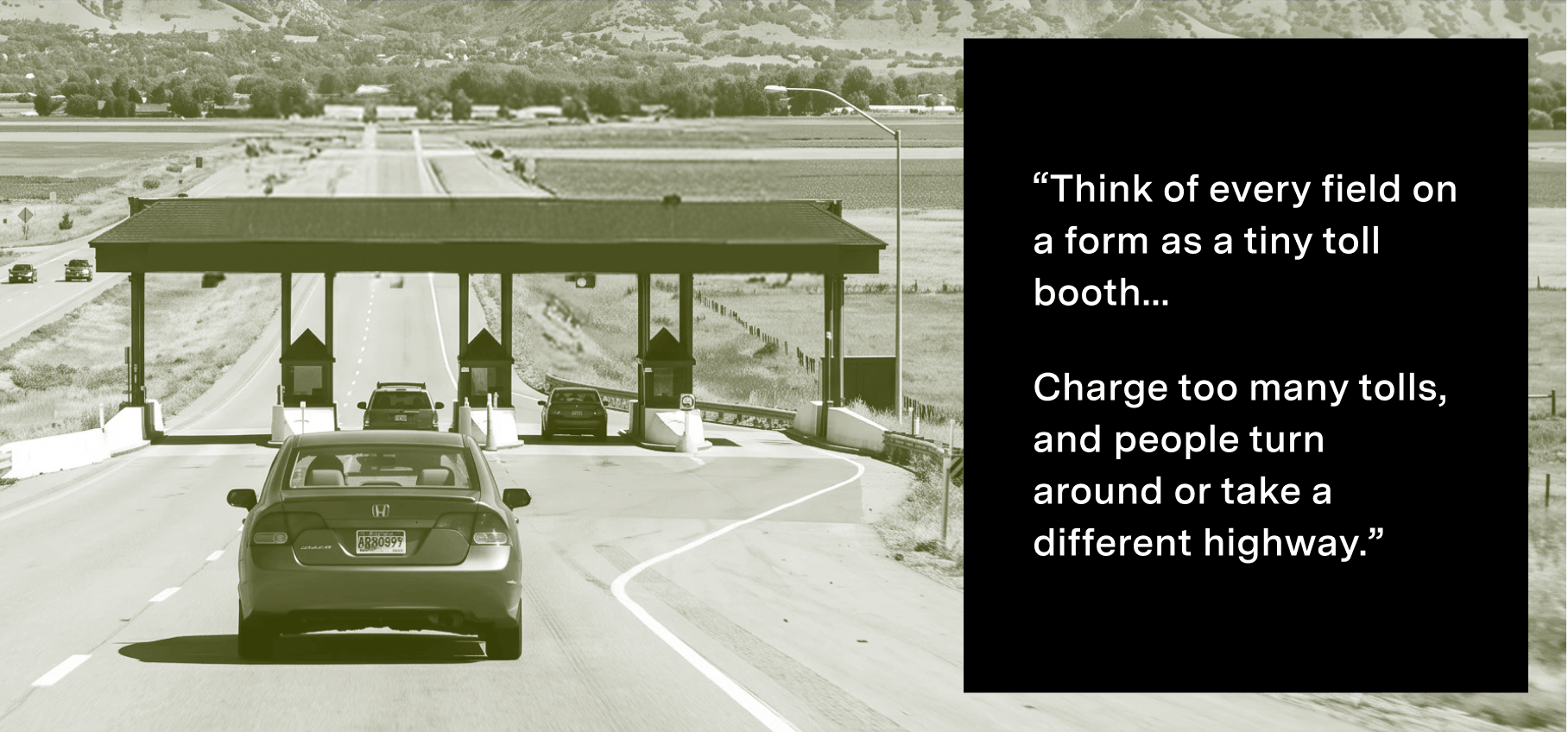 Black and white tollbooth